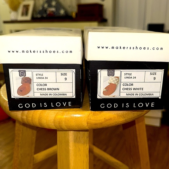 🆕🌿🤎MKS: CHESS BROWN Sandals SIZE 9 - Picture 5 of 6